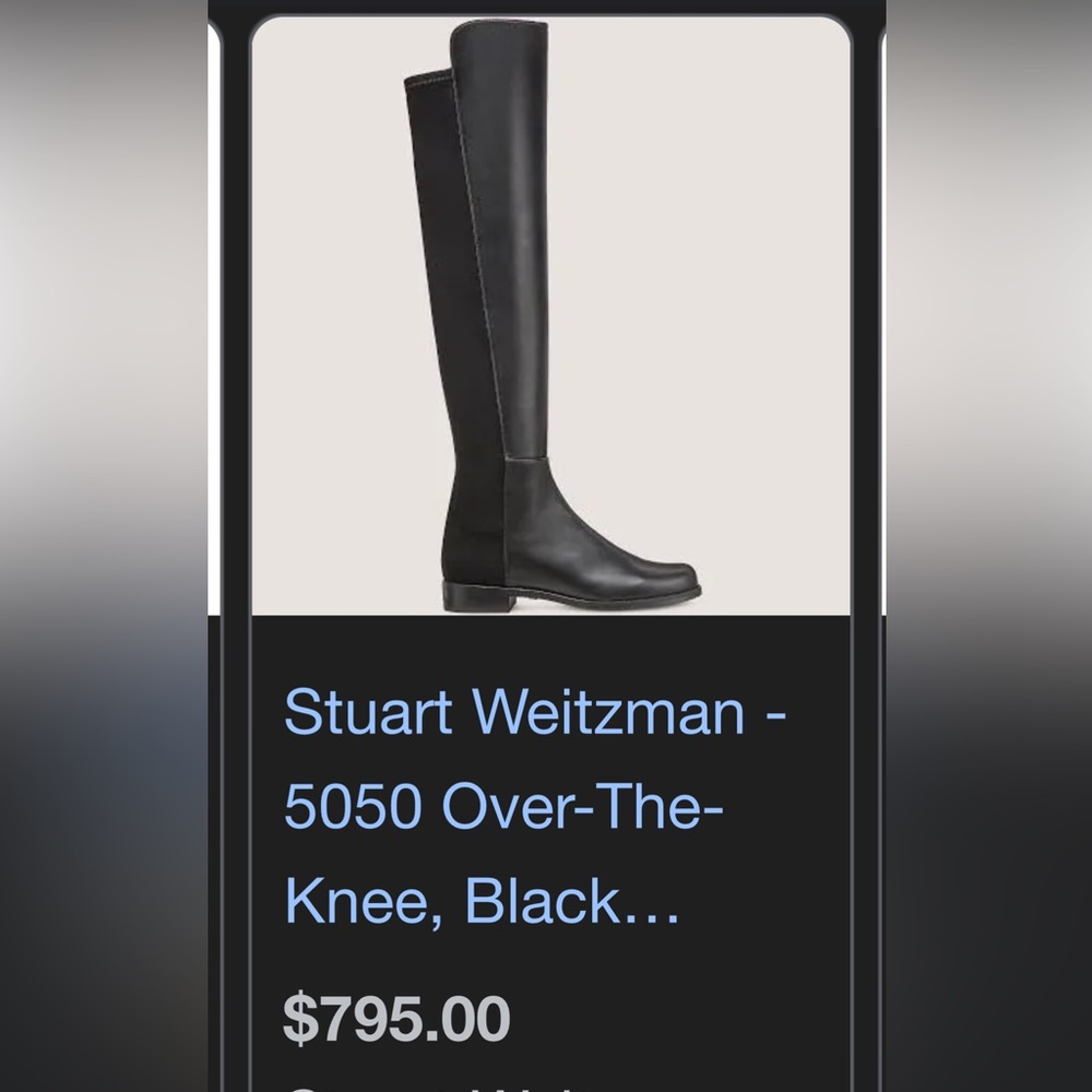 NEW Stuart Weitzman over the knee black riding boots!